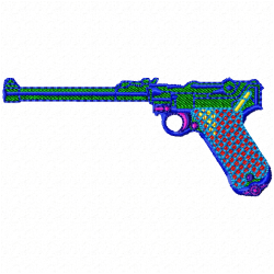 Guns Embroidery Design 3